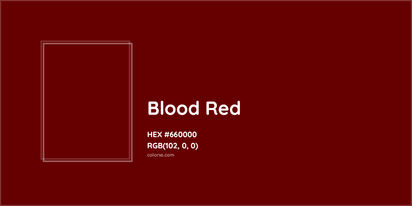 HEX #660000 Blood Red Color - Color Code