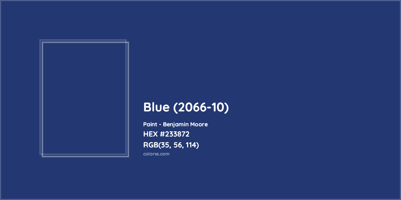 HEX #233872 Blue (2066-10) Paint Benjamin Moore - Color Code