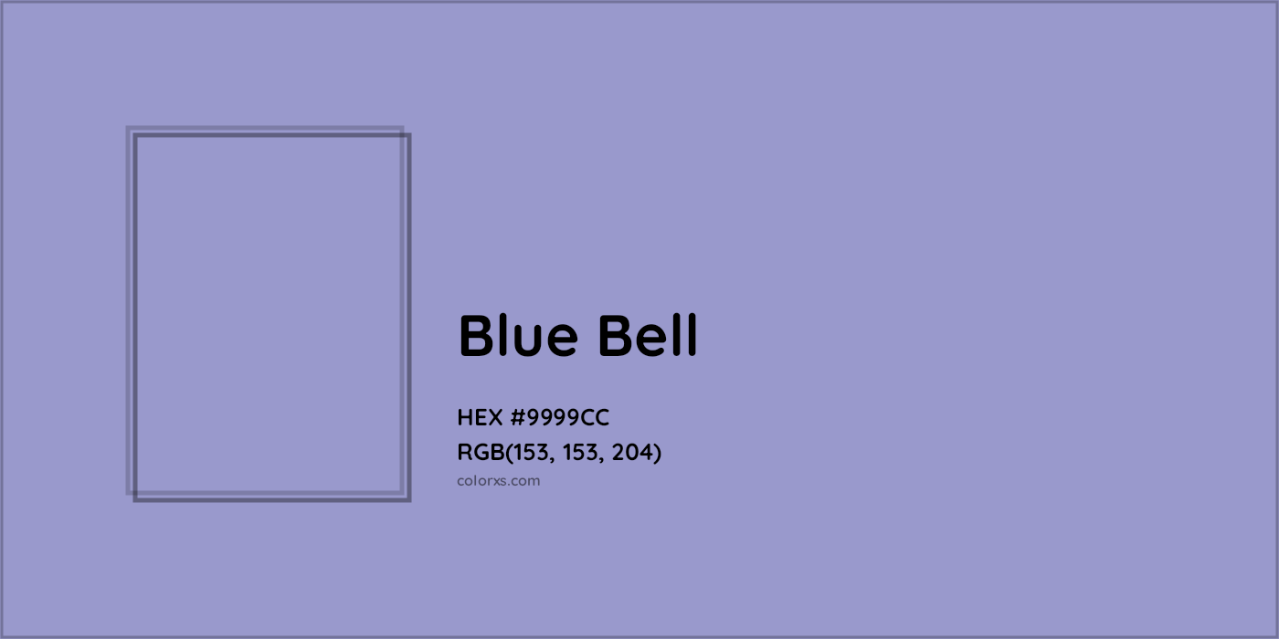 HEX #9999CC Blue Bell Color Crayola Crayons - Color Code