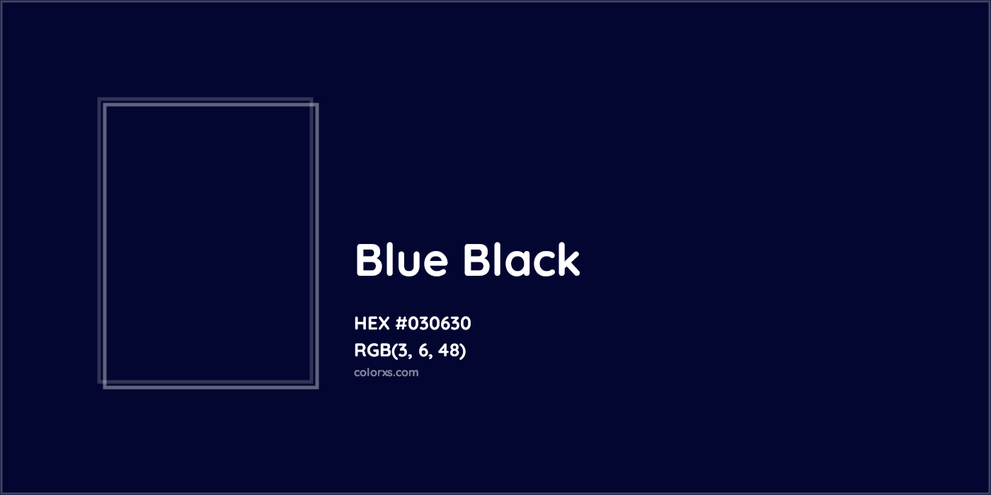 HEX #030630 Blue Black Color - Color Code