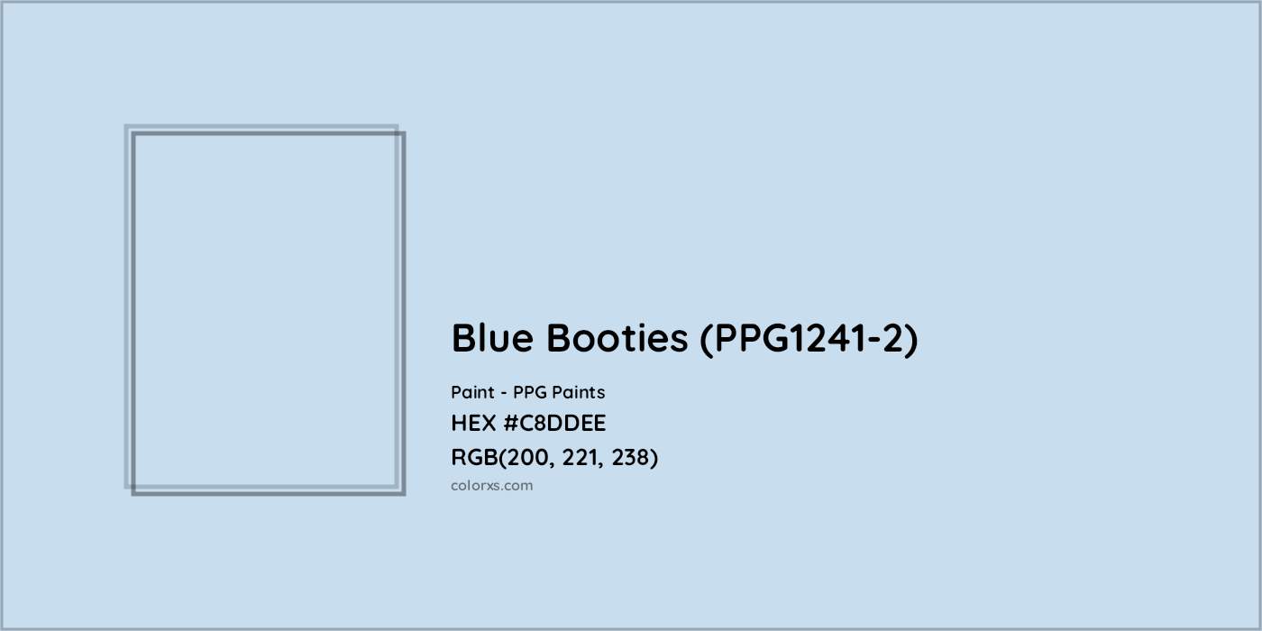 HEX #C8DDEE Blue Booties (PPG1241-2) Paint PPG Paints - Color Code