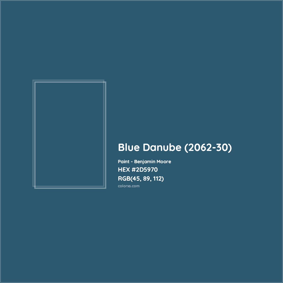 HEX #2D5970 Blue Danube (2062-30) Paint Benjamin Moore - Color Code