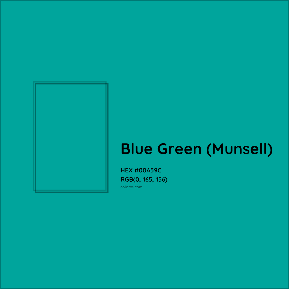 HEX #00A59C Blue Green (Munsell) Color - Color Code