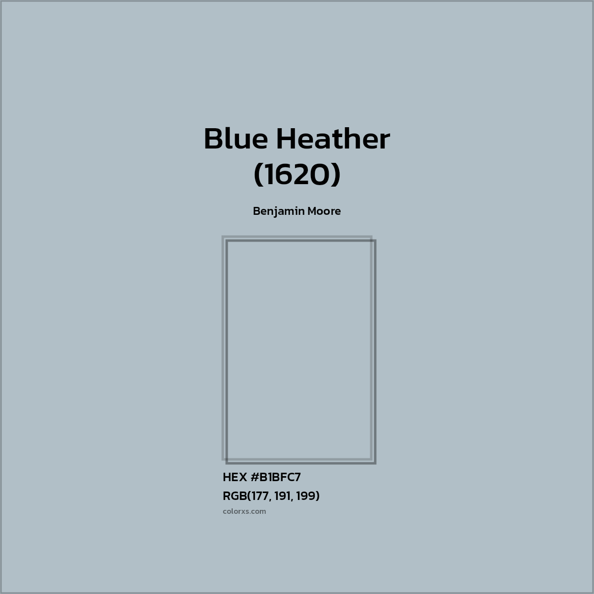 HEX #B1BFC7 Blue Heather (1620) Paint Benjamin Moore - Color Code