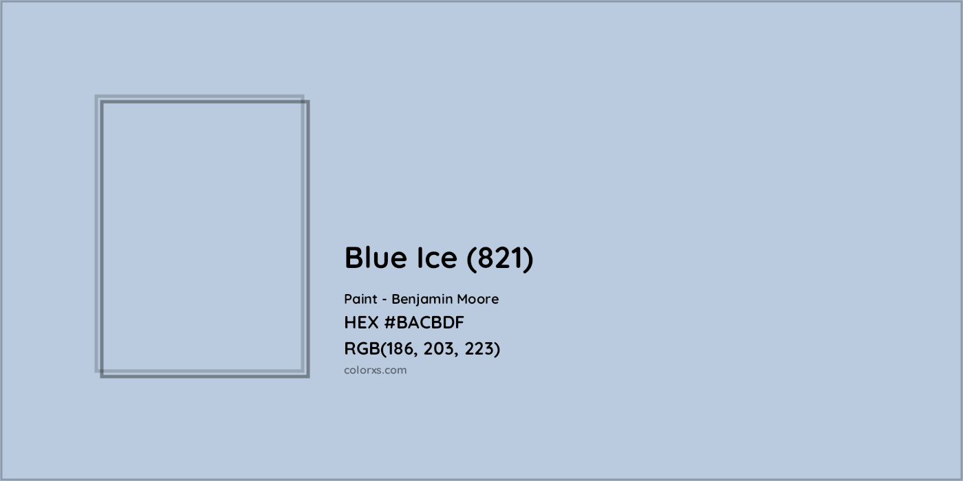 HEX #BACBDF Blue Ice (821) Paint Benjamin Moore - Color Code