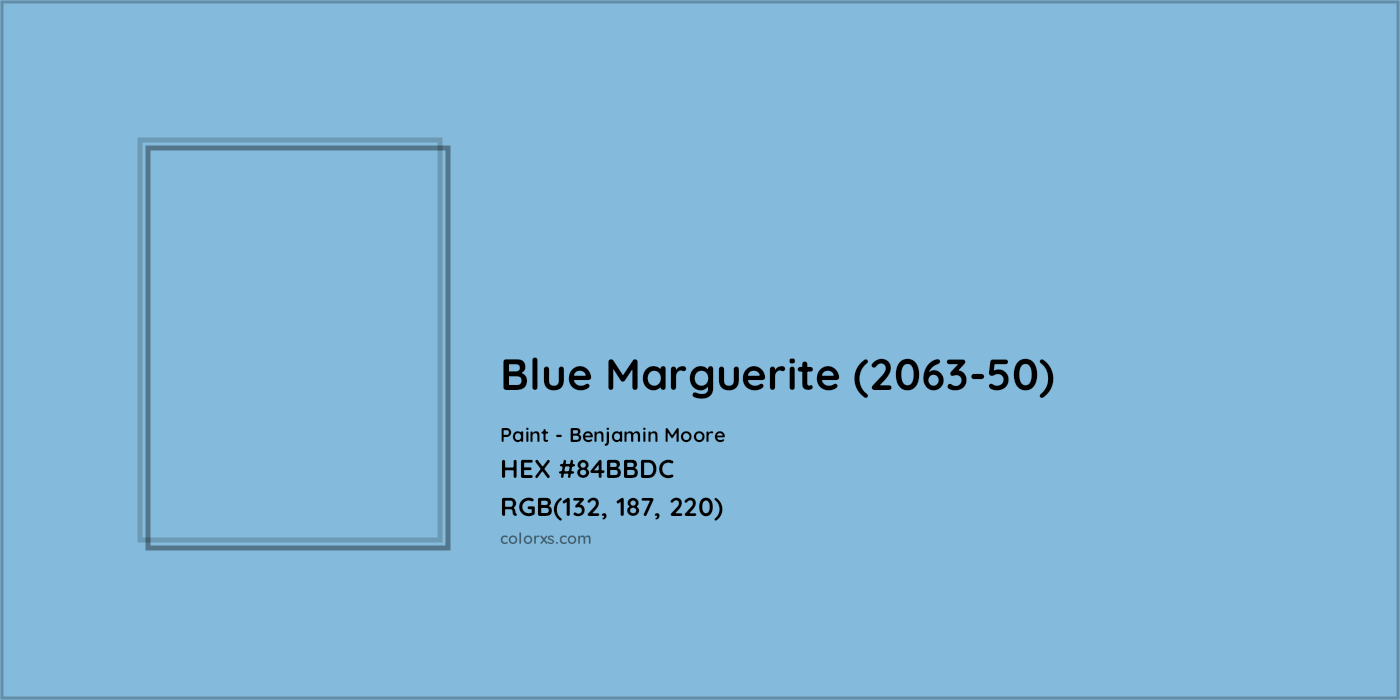 HEX #84BBDC Blue Marguerite (2063-50) Paint Benjamin Moore - Color Code