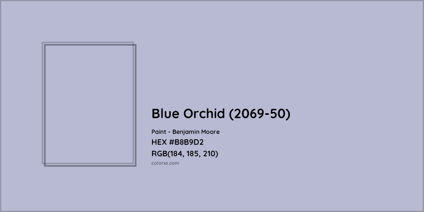HEX #B8B9D2 Blue Orchid (2069-50) Paint Benjamin Moore - Color Code