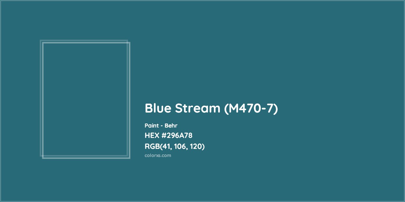 HEX #296A78 Blue Stream (M470-7) Paint Behr - Color Code