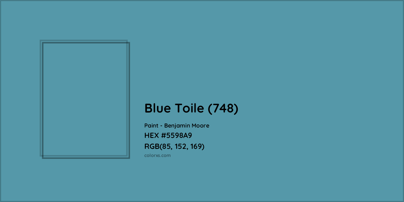 HEX #5598A9 Blue Toile (748) Paint Benjamin Moore - Color Code