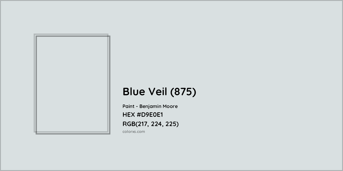HEX #D9E0E1 Blue Veil (875) Paint Benjamin Moore - Color Code