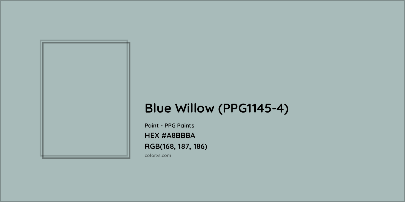 Blue Willow Ppg1145 4 Color Code Hex Rgb Cmyk Paint Palette Image Colorxs Com - Blue Willow Paint Color Ppg