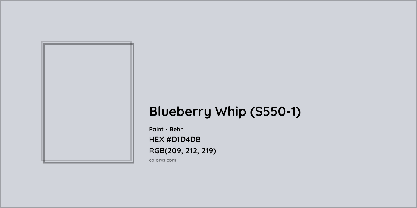 HEX #D1D4DB Blueberry Whip (S550-1) Paint Behr - Color Code