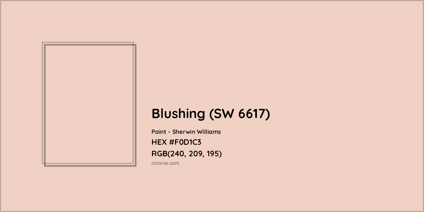 HEX #F0D1C3 Blushing (SW 6617) Paint Sherwin Williams - Color Code