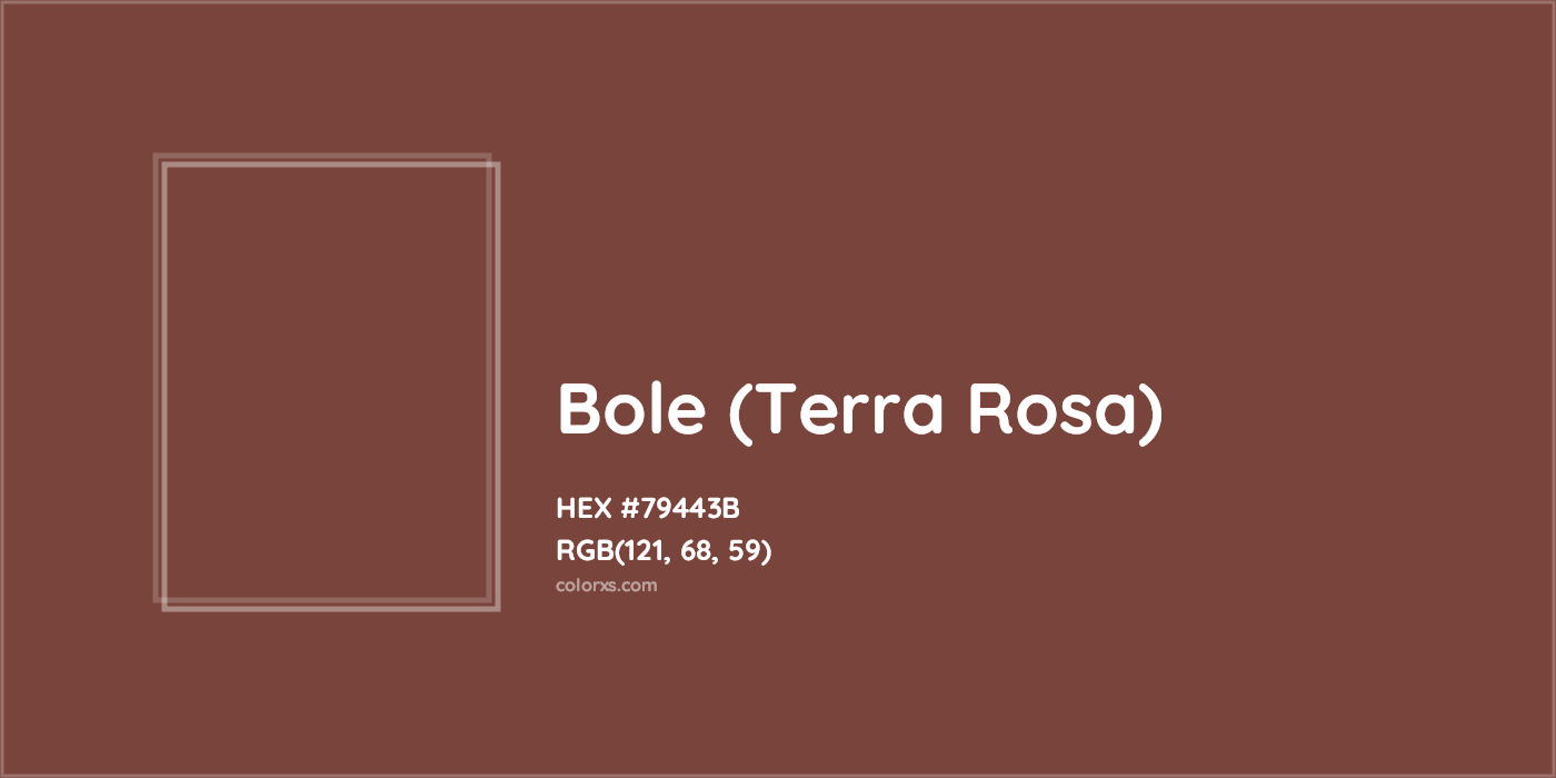 HEX #79443B Bole (Terra Rosa) Color - Color Code