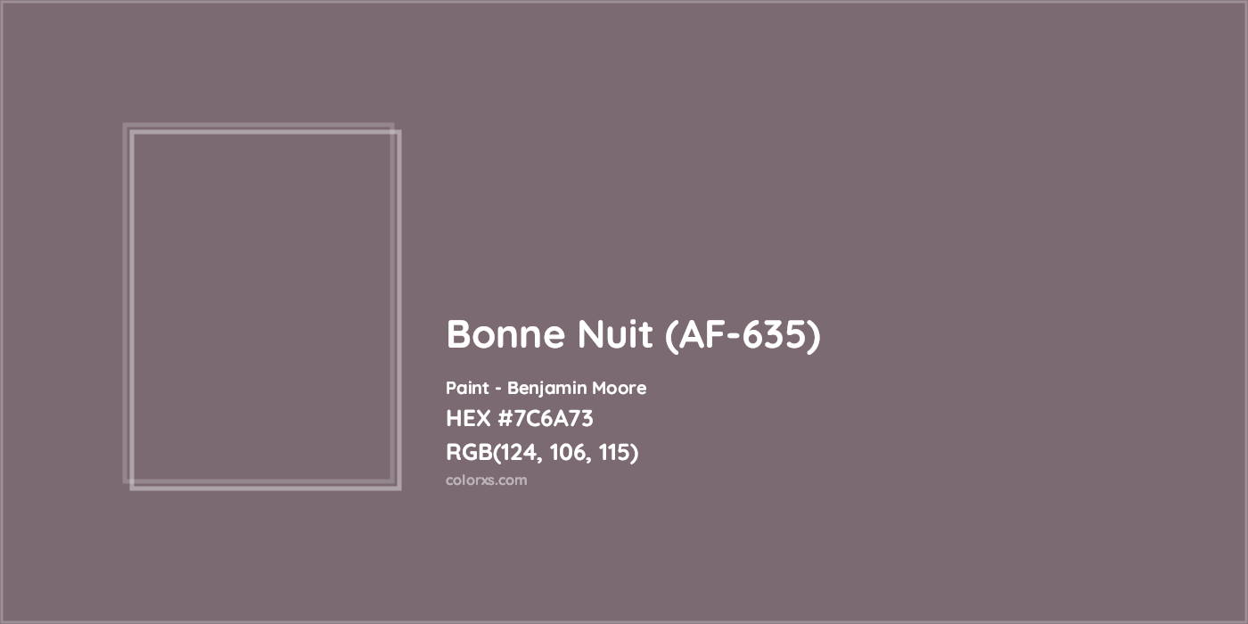 HEX #7C6A73 Bonne Nuit (AF-635) Paint Benjamin Moore - Color Code