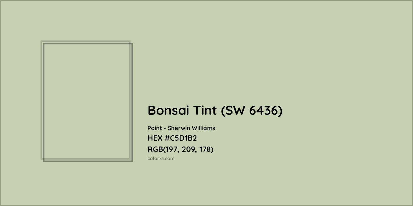HEX #C5D1B2 Bonsai Tint (SW 6436) Paint Sherwin Williams - Color Code