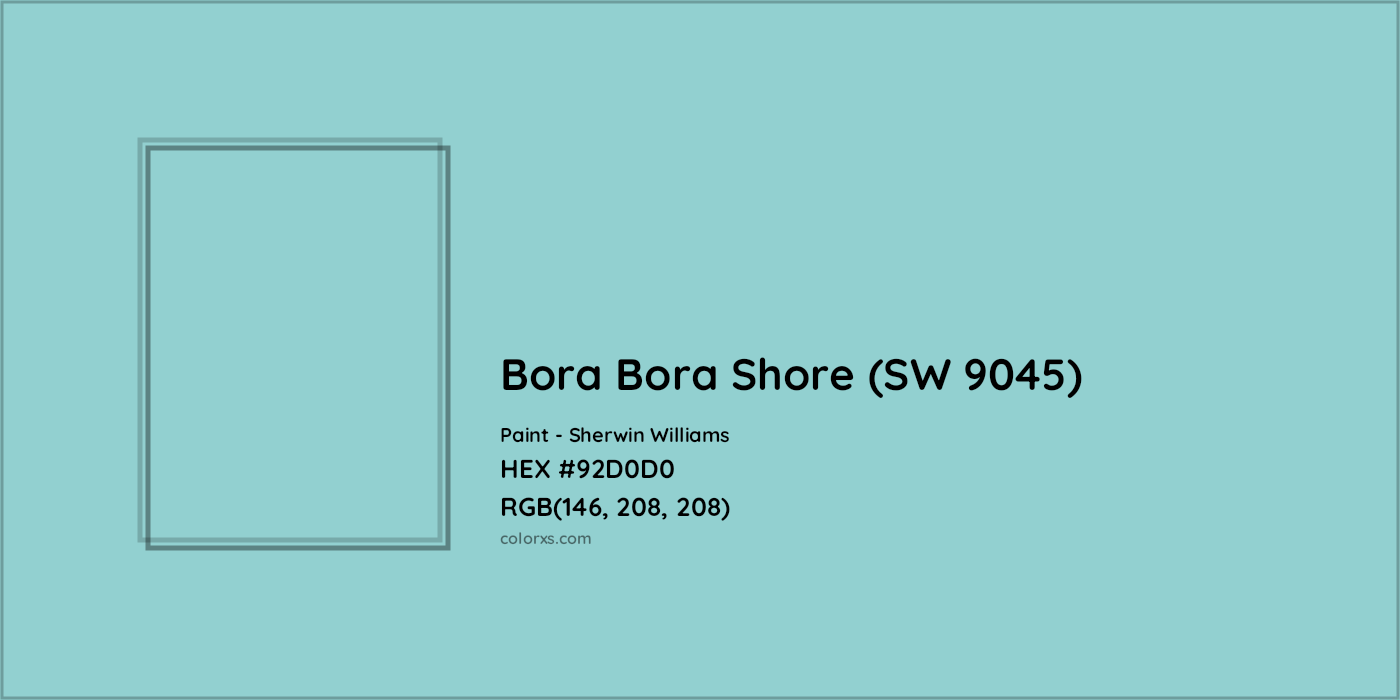 HEX #92D0D0 Bora Bora Shore (SW 9045) Paint Sherwin Williams - Color Code