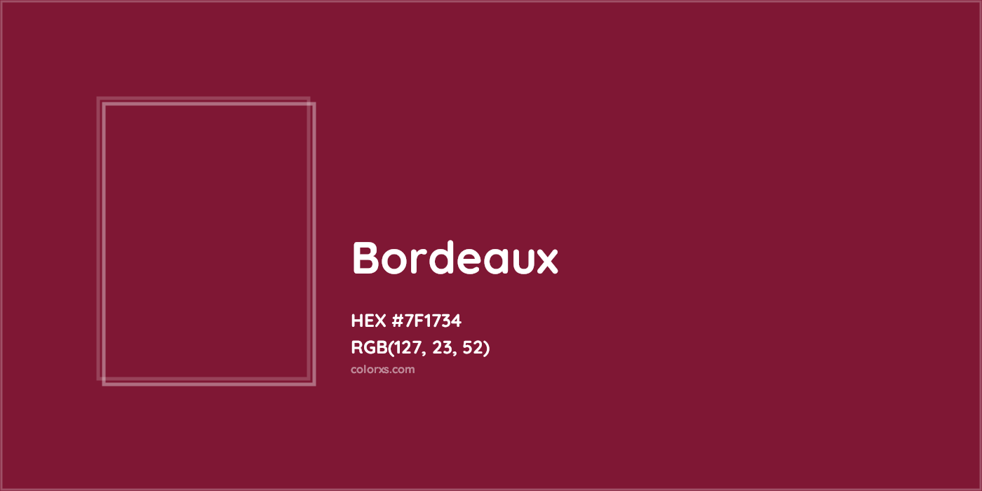 HEX #7F1734 Bordeaux Color - Color Code