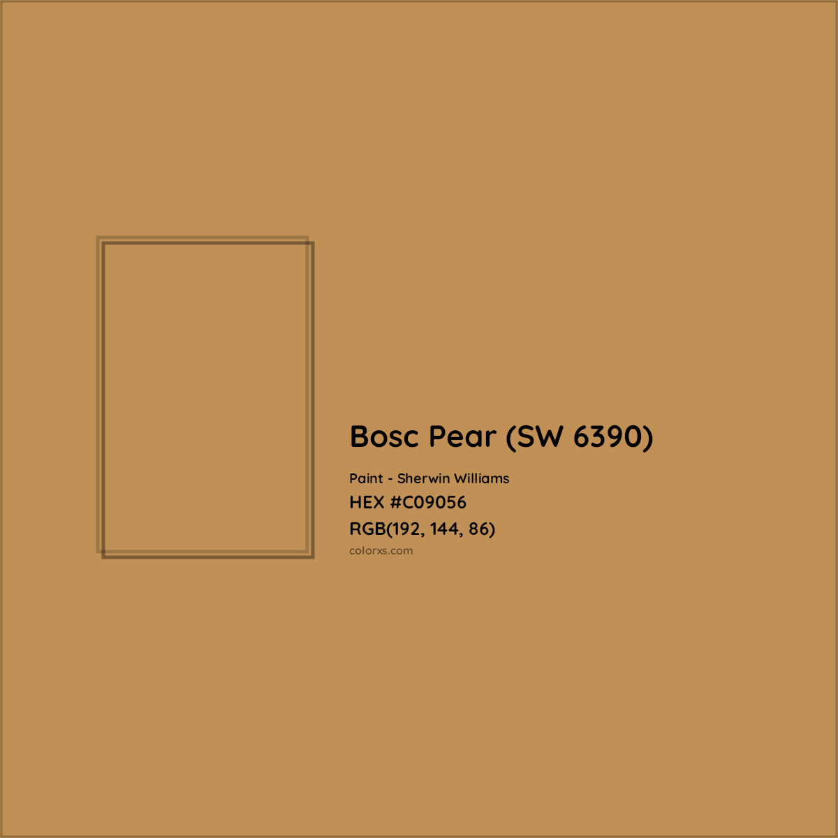 HEX #C09056 Bosc Pear (SW 6390) Paint Sherwin Williams - Color Code