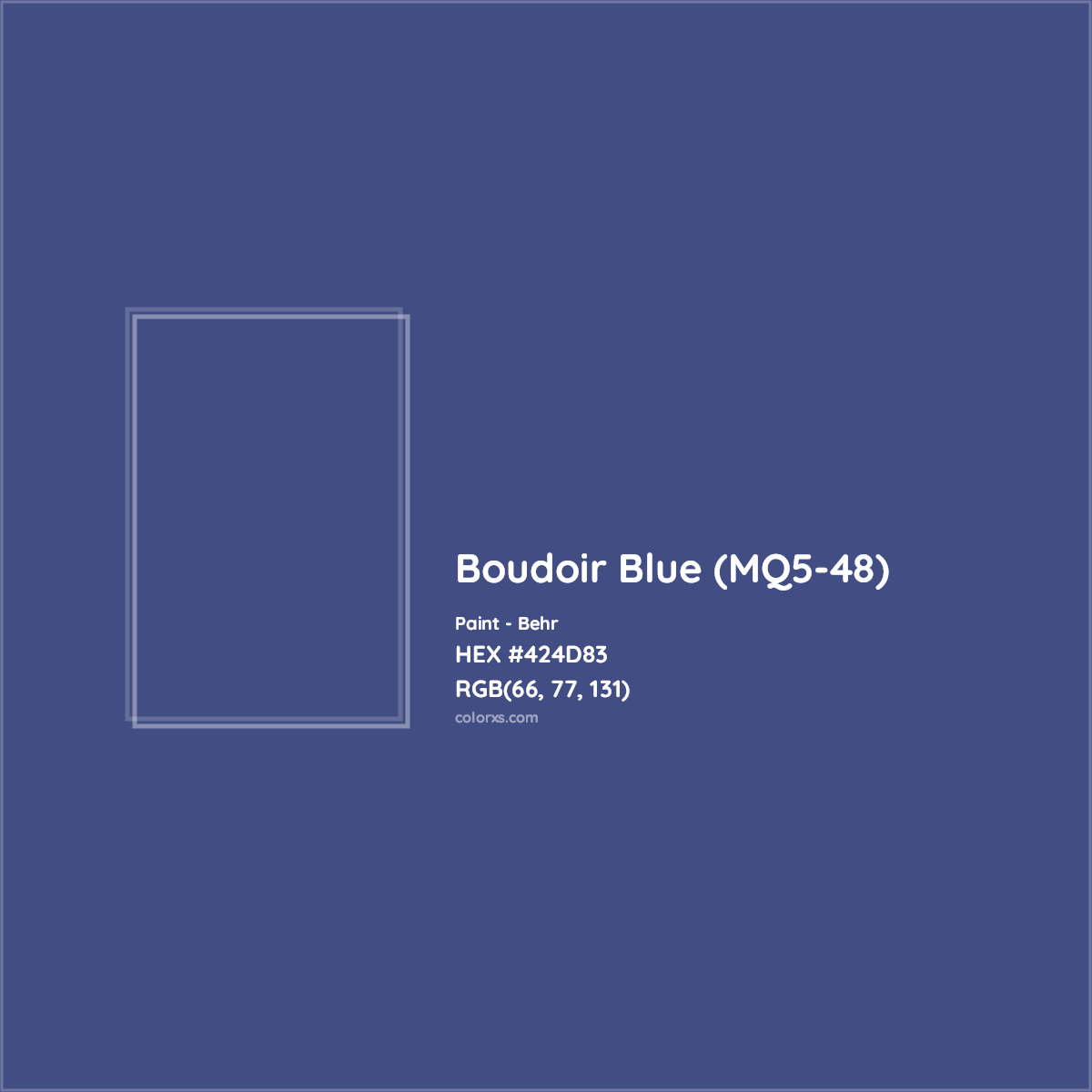 HEX #424D83 Boudoir Blue (MQ5-48) Paint Behr - Color Code