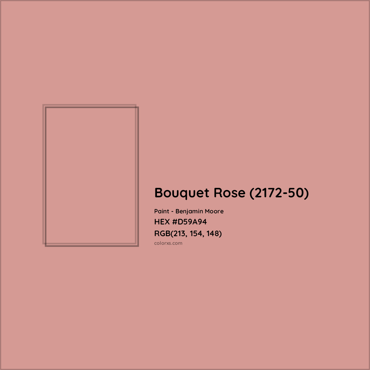 HEX #D59A94 Bouquet Rose (2172-50) Paint Benjamin Moore - Color Code
