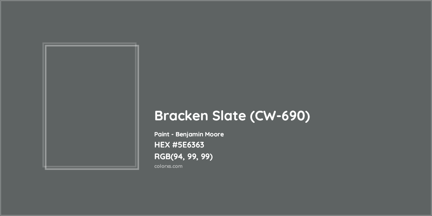 HEX #5E6363 Bracken Slate (CW-690) Paint Benjamin Moore - Color Code