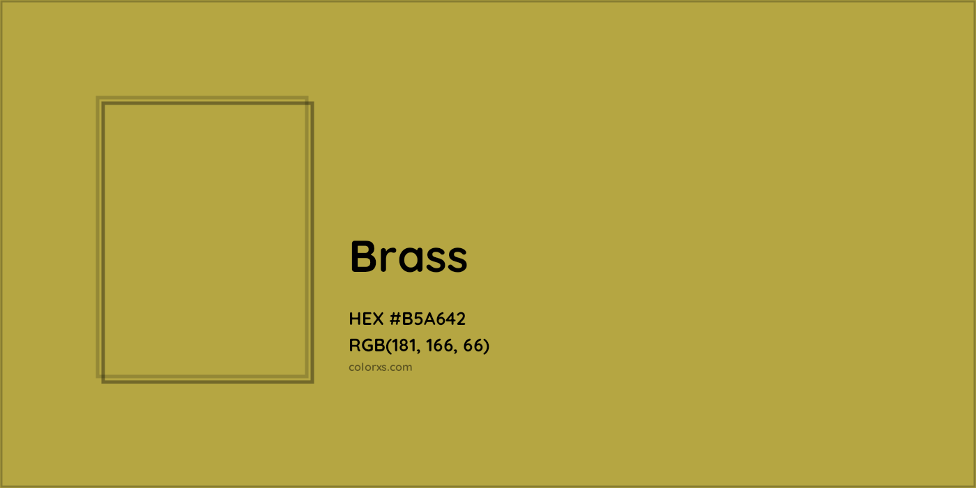 HEX #B5A642 Brass Color - Color Code