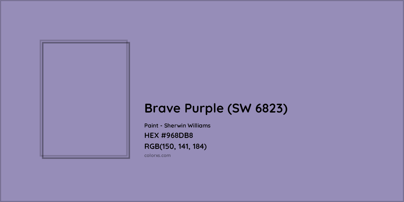 HEX #968DB8 Brave Purple (SW 6823) Paint Sherwin Williams - Color Code