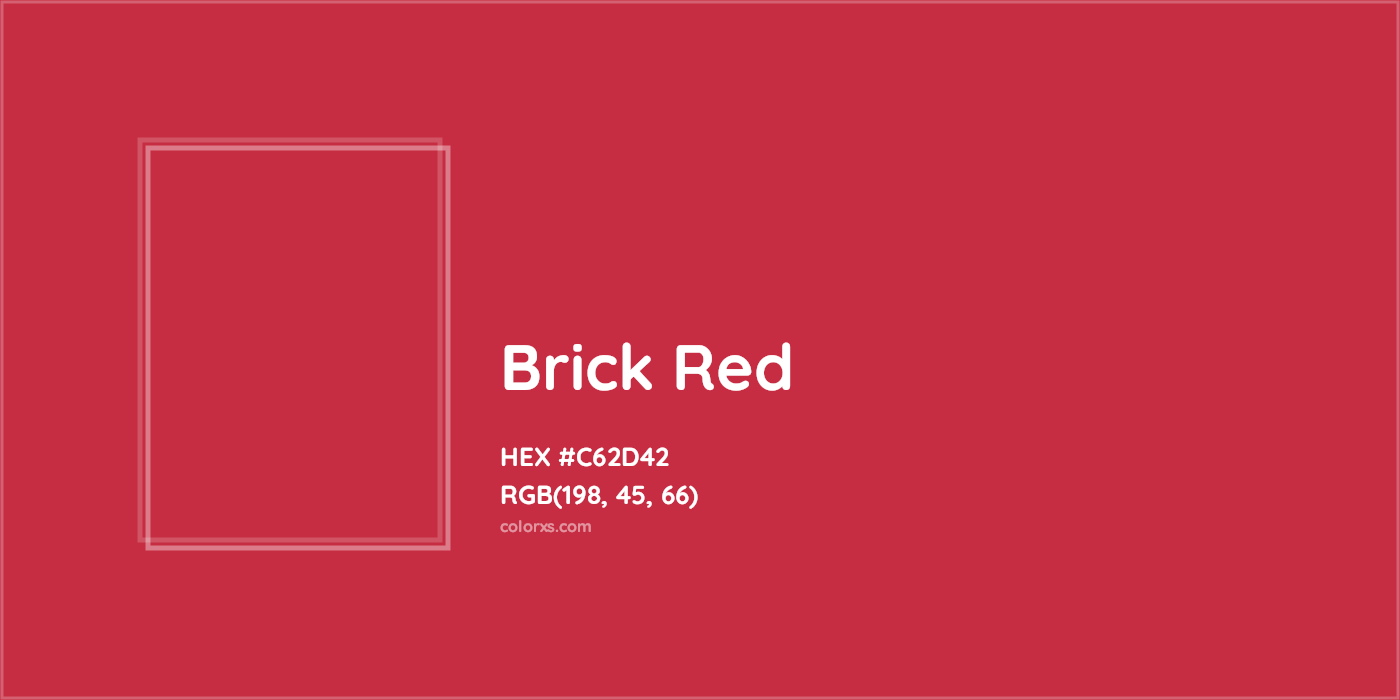 HEX #C62D42 Brick Red Color Crayola Crayons - Color Code
