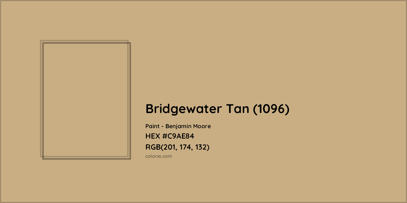 HEX #C9AE84 Bridgewater Tan (1096) Paint Benjamin Moore - Color Code