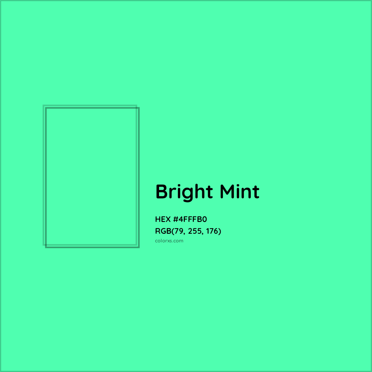 HEX #4FFFB0 Bright Mint Color - Color Code