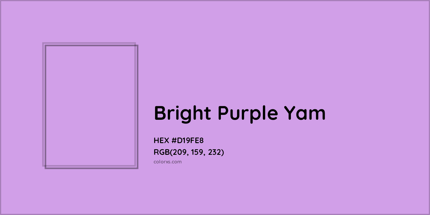 HEX #D19FE8 Bright Purple Yam Color - Color Code