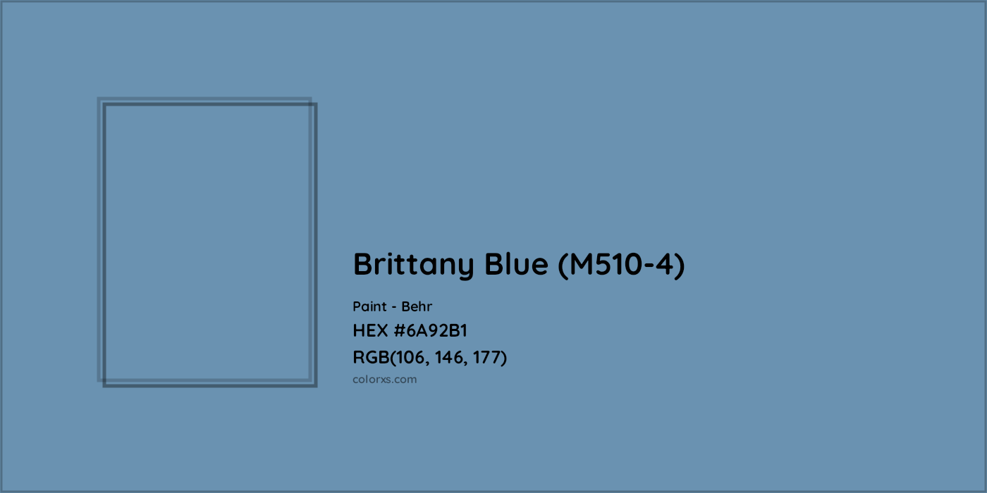 HEX #6A92B1 Brittany Blue (M510-4) Paint Behr - Color Code