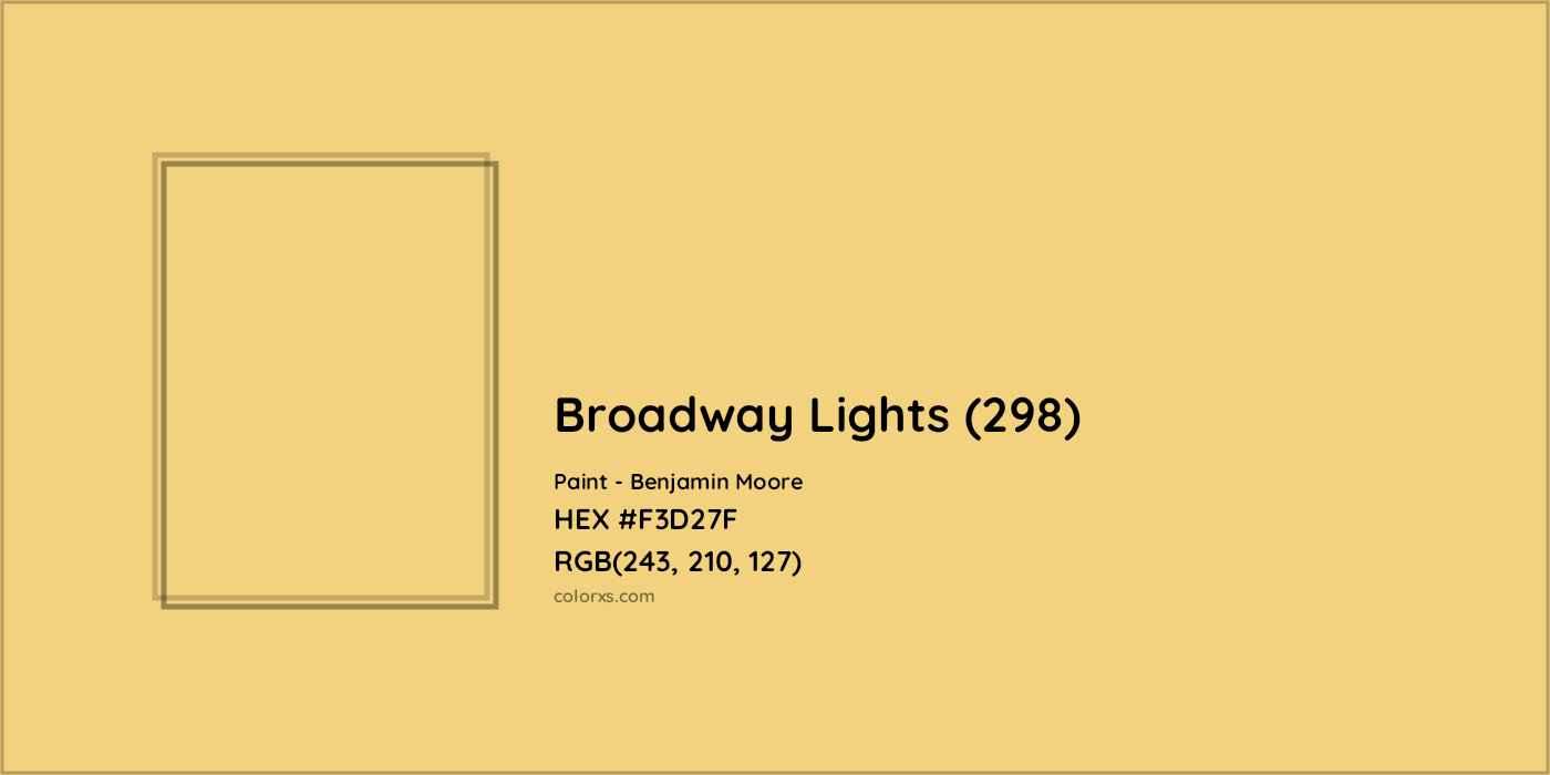 HEX #F3D27F Broadway Lights (298) Paint Benjamin Moore - Color Code