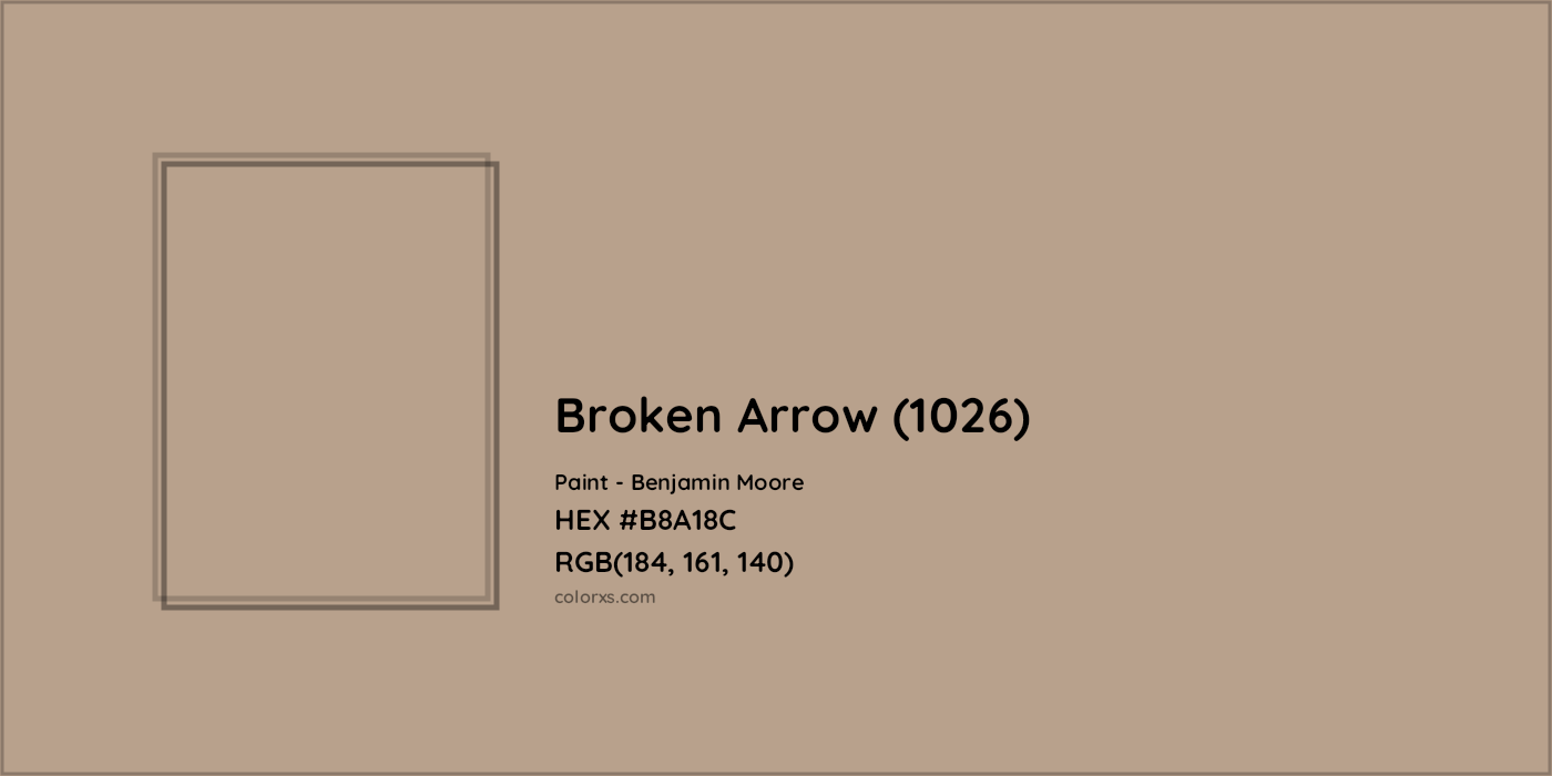 HEX #B8A18C Broken Arrow (1026) Paint Benjamin Moore - Color Code