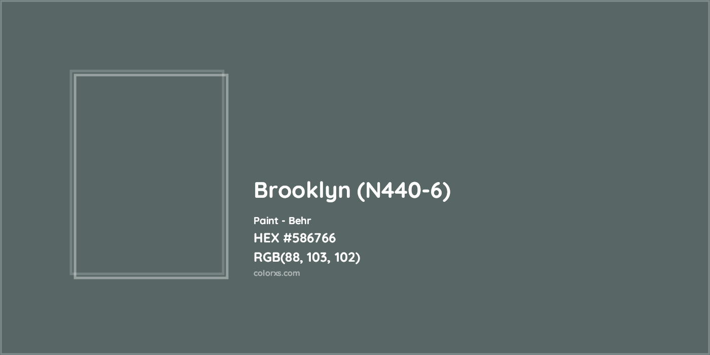 HEX #586766 Brooklyn (N440-6) Paint Behr - Color Code