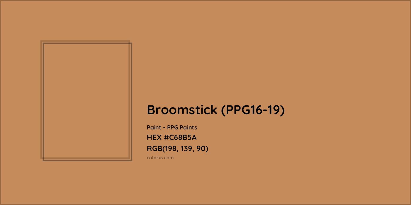 HEX #C68B5A Broomstick (PPG16-19) Paint PPG Paints - Color Code