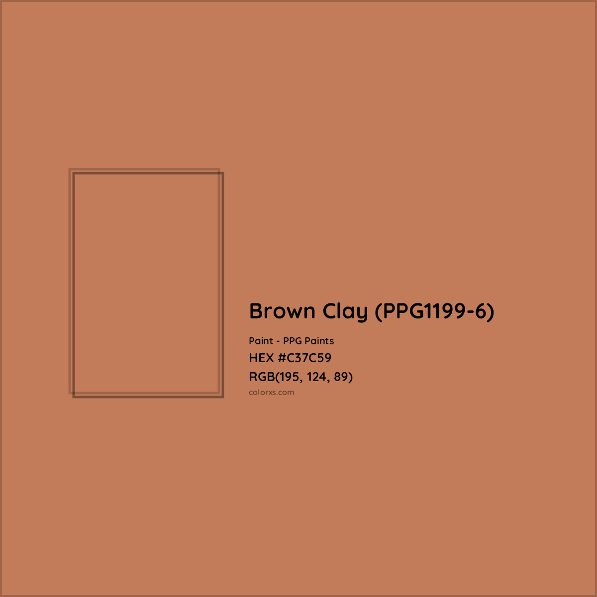 HEX #C37C59 Brown Clay (PPG1199-6) Paint PPG Paints - Color Code