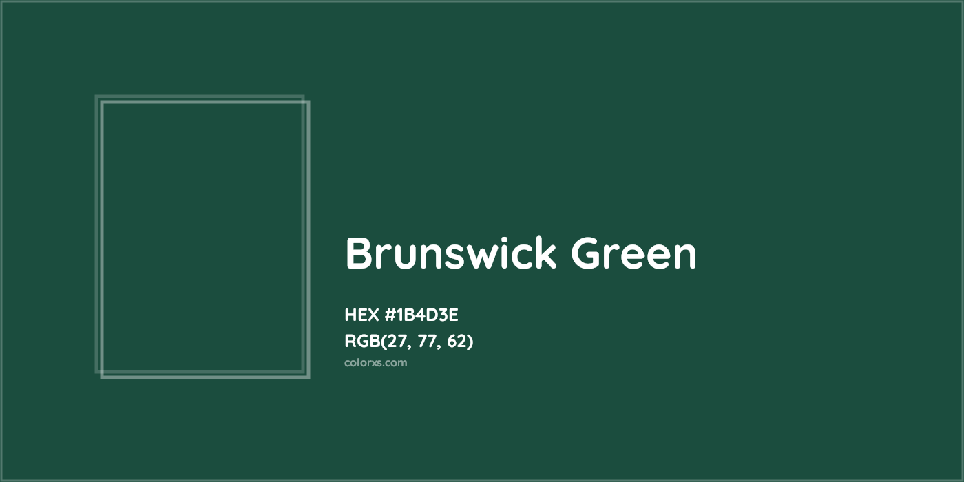 HEX #1B4D3E Brunswick Green Color - Color Code