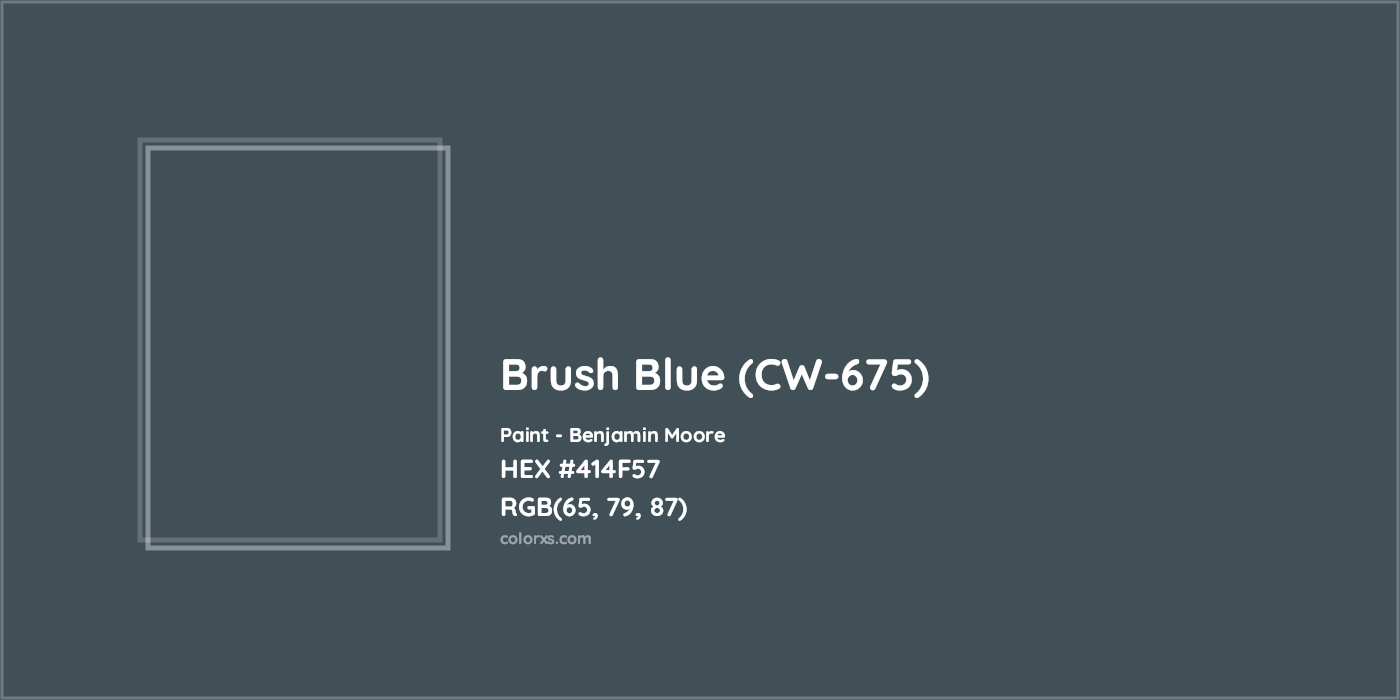 HEX #414F57 Brush Blue (CW-675) Paint Benjamin Moore - Color Code
