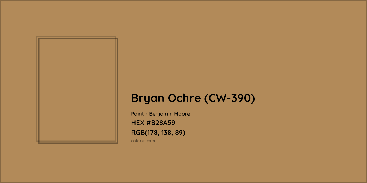 HEX #B28A59 Bryan Ochre (CW-390) Paint Benjamin Moore - Color Code