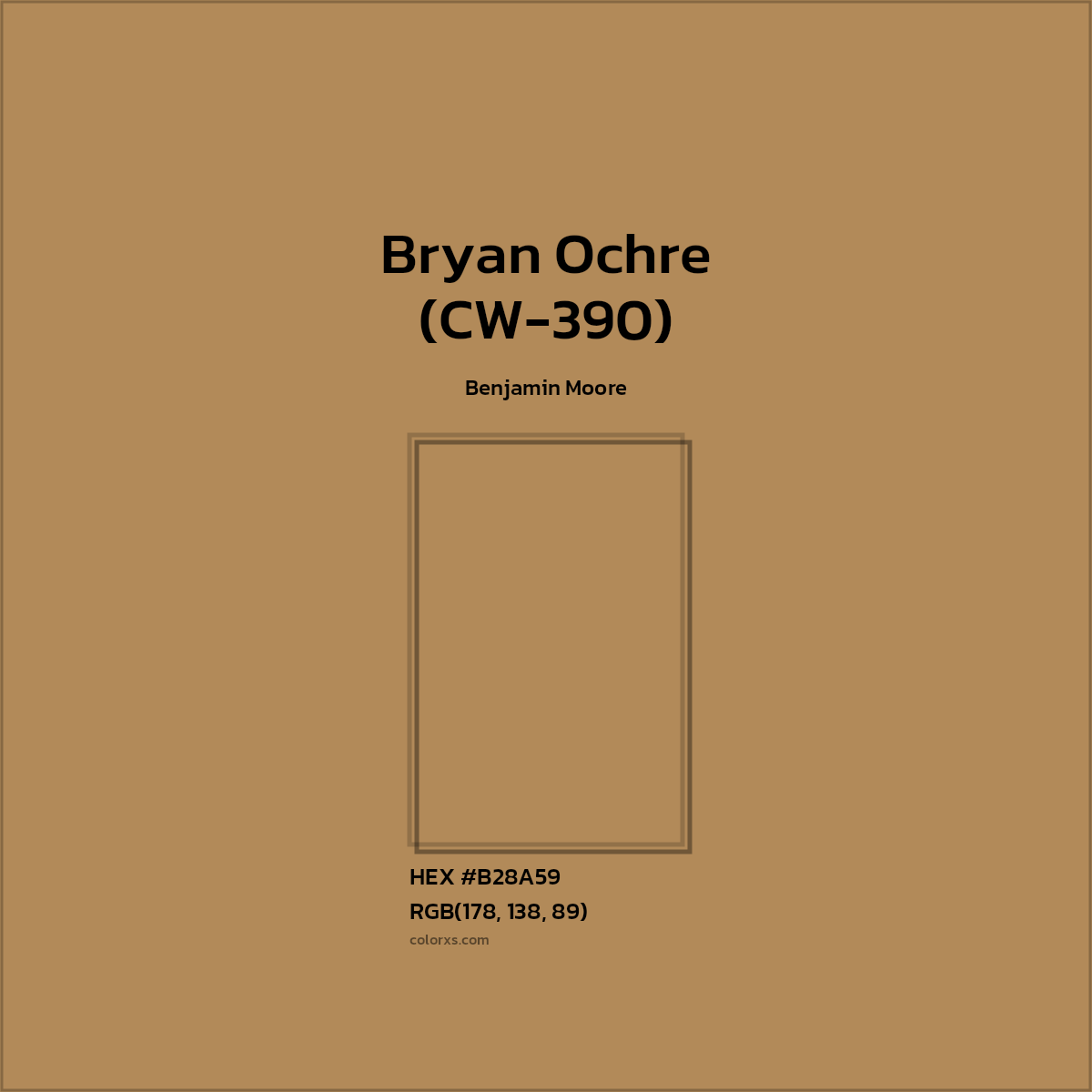 Benjamin Moore Bryan Ochre (CW390) Paint color codes, similar paints