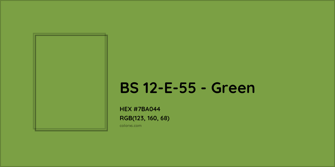 HEX #7BA044 BS 12-E-55 - Green CMS British Standard 4800 - Color Code