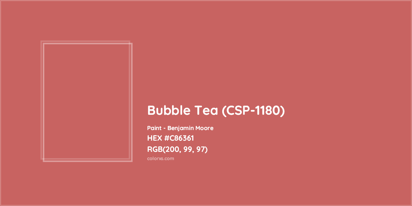 HEX #C86361 Bubble Tea (CSP-1180) Paint Benjamin Moore - Color Code