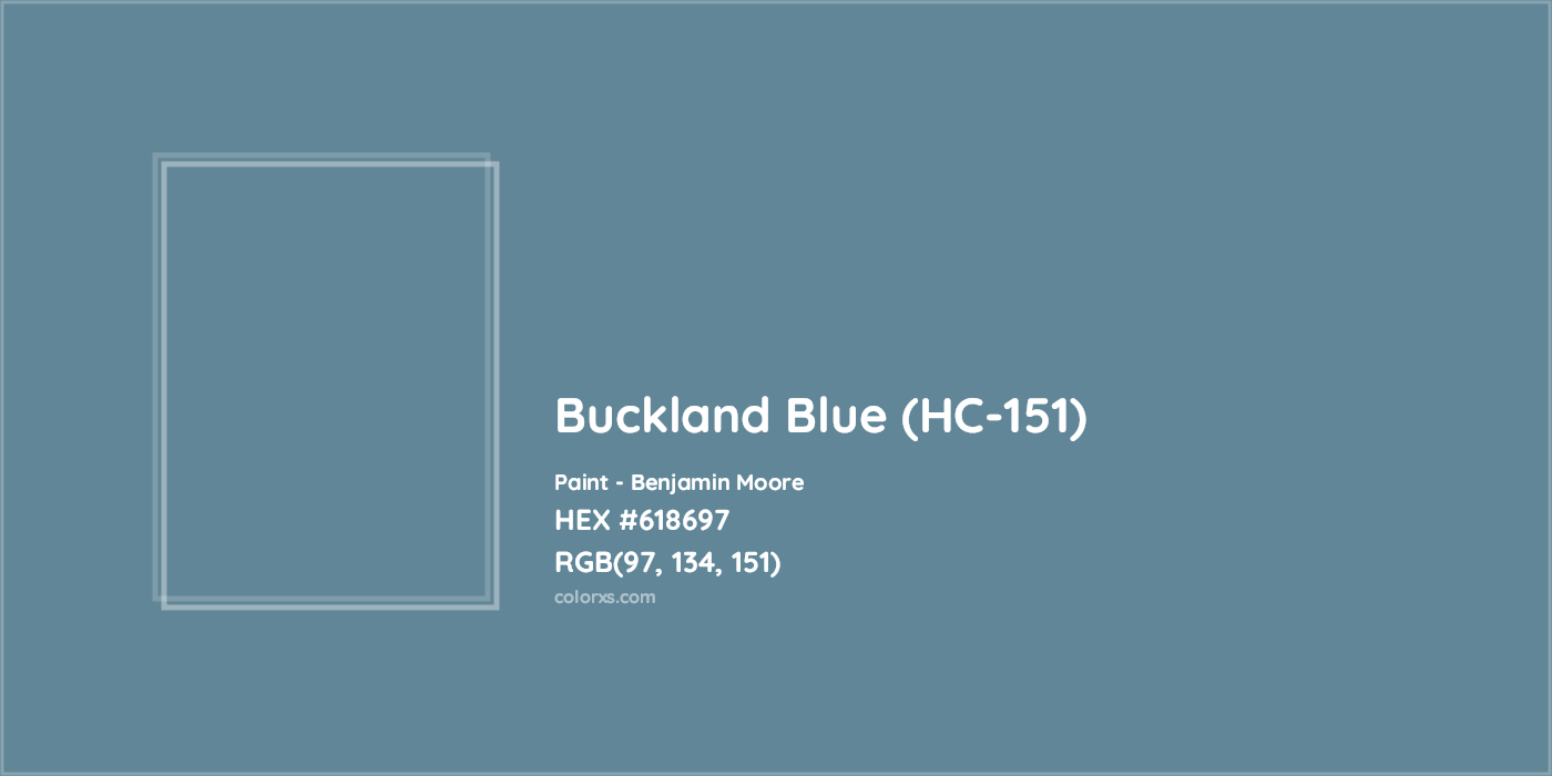 HEX #618697 Buckland Blue (HC-151) Paint Benjamin Moore - Color Code