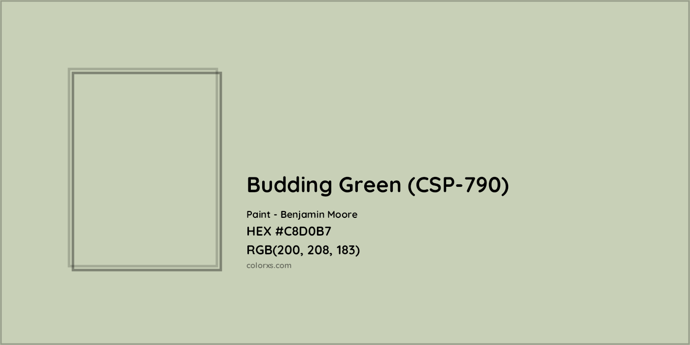 HEX #C8D0B7 Budding Green (CSP-790) Paint Benjamin Moore - Color Code