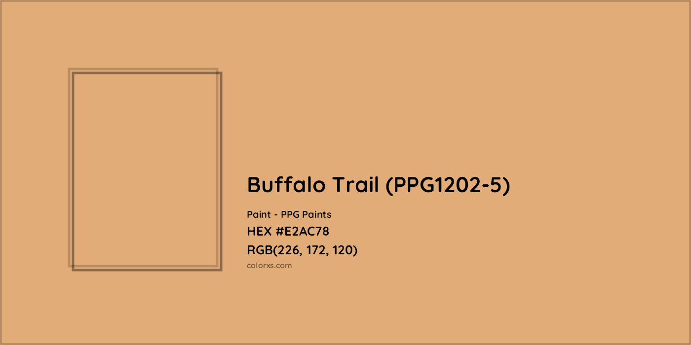 HEX #E2AC78 Buffalo Trail (PPG1202-5) Paint PPG Paints - Color Code