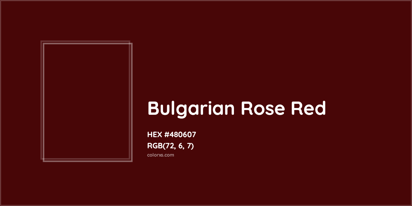 HEX #480607 Bulgarian rose Color - Color Code