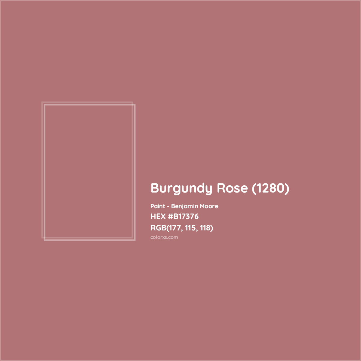 HEX #B17376 Burgundy Rose (1280) Paint Benjamin Moore - Color Code