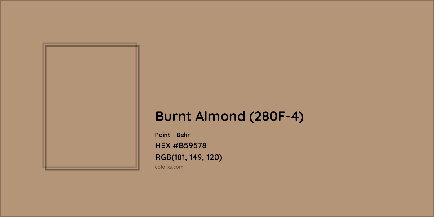 HEX #B59578 Burnt Almond (280F-4) Paint Behr - Color Code